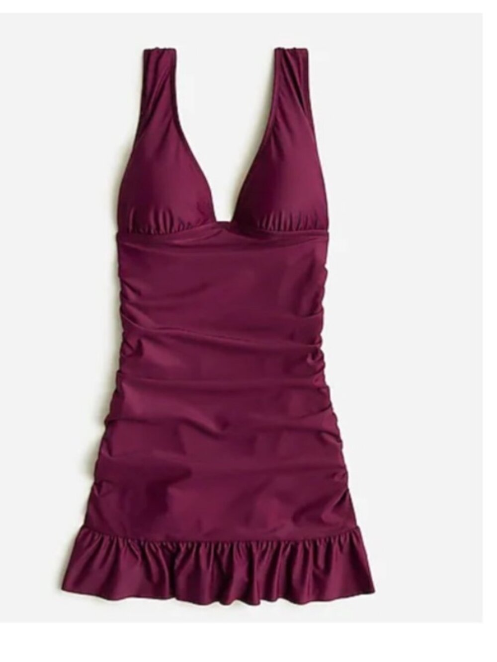 Ruched V-neck swim dress - Picture 2 of 6
